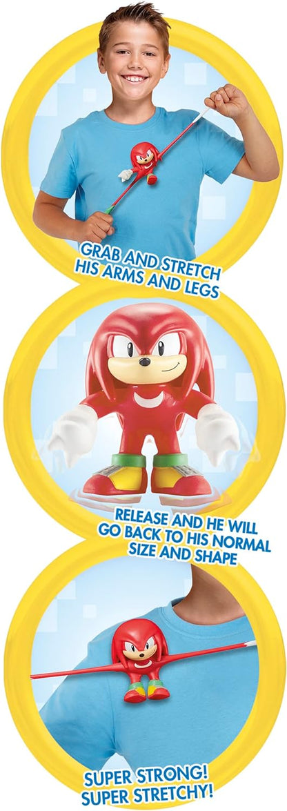 Character Options ltd 07938 Stretch Sonic Knuckles Toy. Amazing Stretchy Fun. Perfect Christmas OR Birthday Present for Boys and Girls, Multi-Color