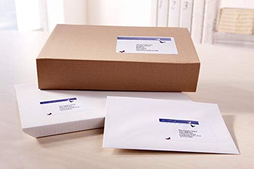 Avery Self Adhesive Parcel Shipping Labels, Inkjet Printers, 2 Labels Per A4 Sheet, 50 Labels, Quickdry (8168), White