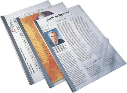 Durable Spine Bar A4 12mm Black | Pack of 25-Piece | Ideal for Binding UnPunched Documents In Seconds | Holds Between 40-100 A4 Sheets