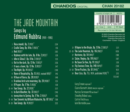 The Jade Mountain: Songs By Edmund Rubbra