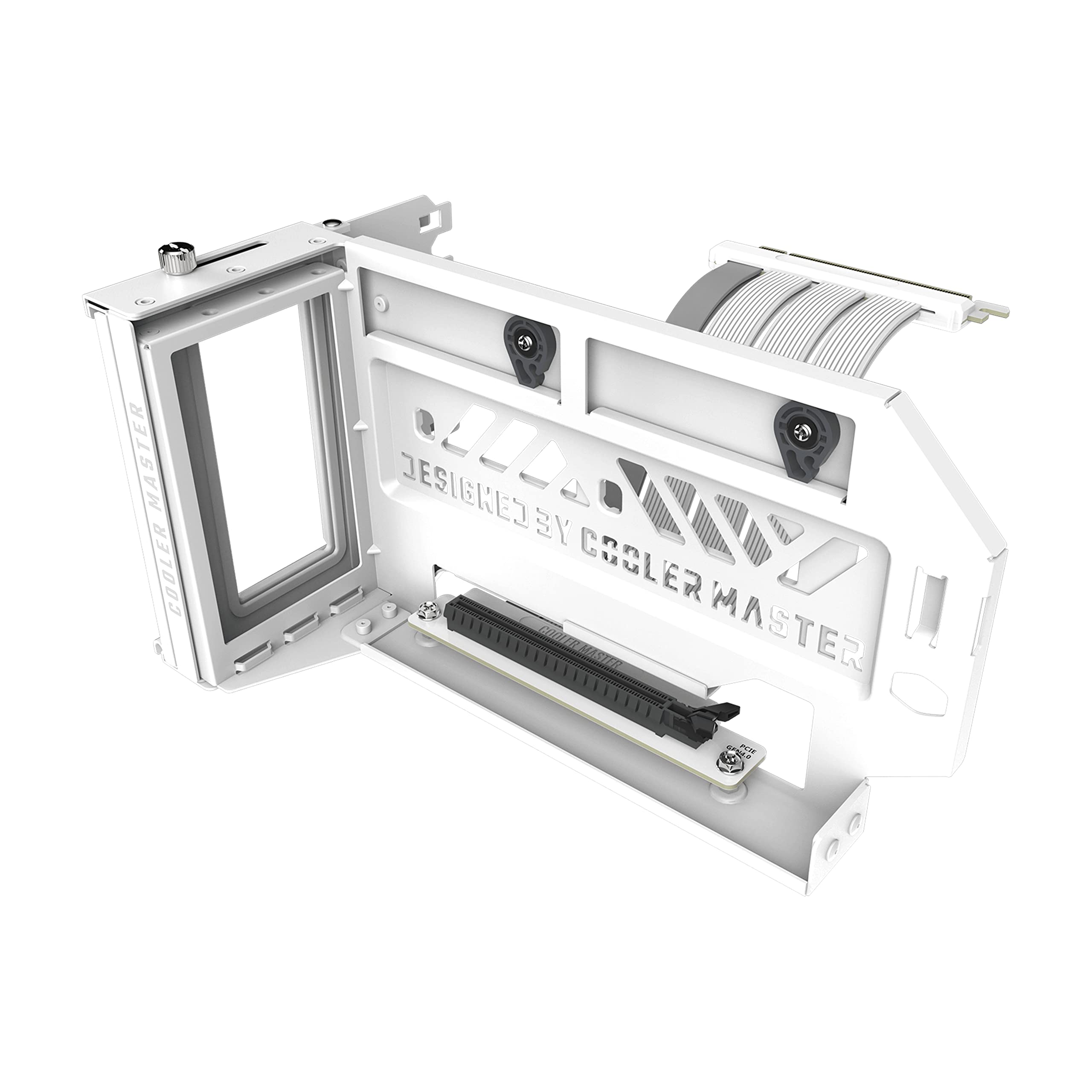 Cooler Master Vertical Graphics Card Holder Kit V3 White Version, 165Mm Pcie 4.0 X16 Riser Cable Included, Compatible Wi