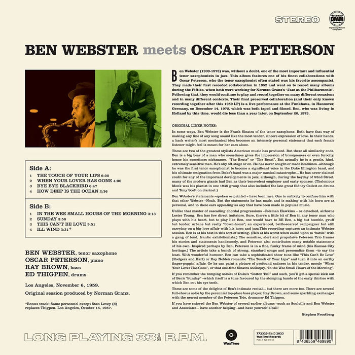 Ben Webster Meets Oscar Peterson