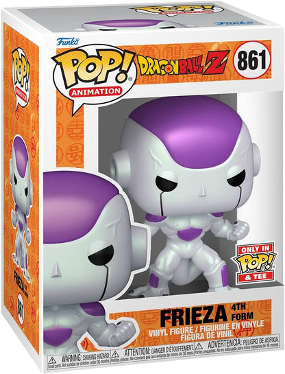 Funko Pop! & Tee: DBZ - Frieza FF - Medium - Dragon Ball Z - T-Shirt - Clothes With Collectable Vinyl Figure - Gift Idea - Toys and Short Sleeve Top for Adults Unisex Men and Women - Anime Fans