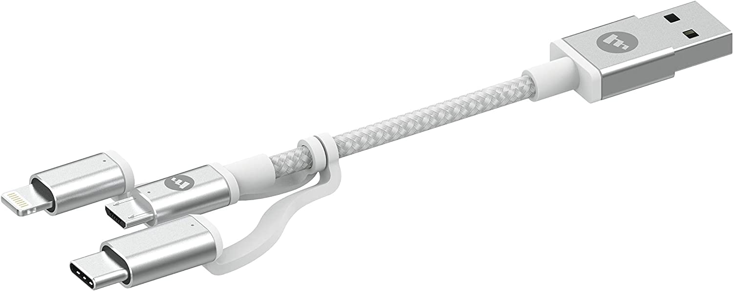 ZAGG mophie USB-A USB-C USB 3 Way Connection Cable - 1M - White