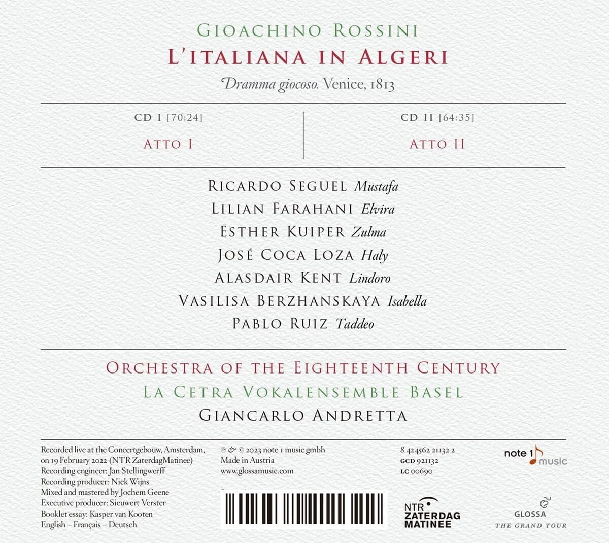 Gioachino Rossini: L'Italiana in Algeri