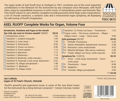 Axel Ruoff: Complete Works for Organ - Volume 4