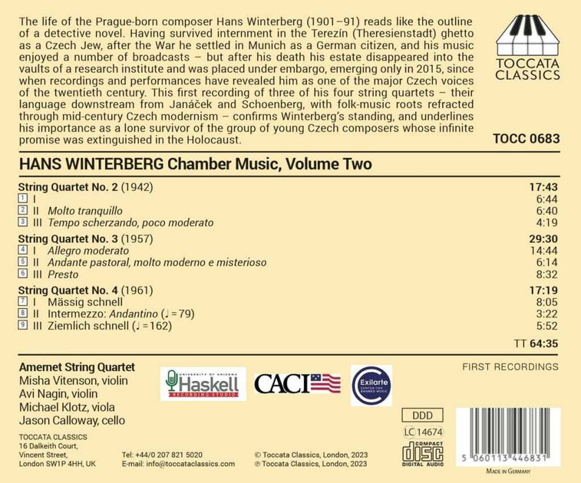 Hans Winterberg: Chamber Music: String Quartets Nos. 2-4 - Volume 2