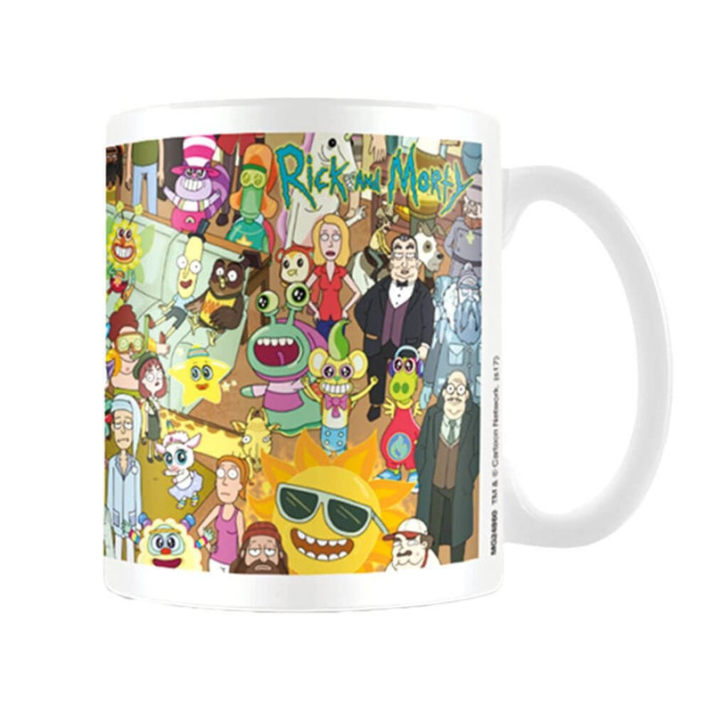 Pyramid MG24860 Rick and Morty Characters Coffee Mug, Porcelain, Multi-Colour
