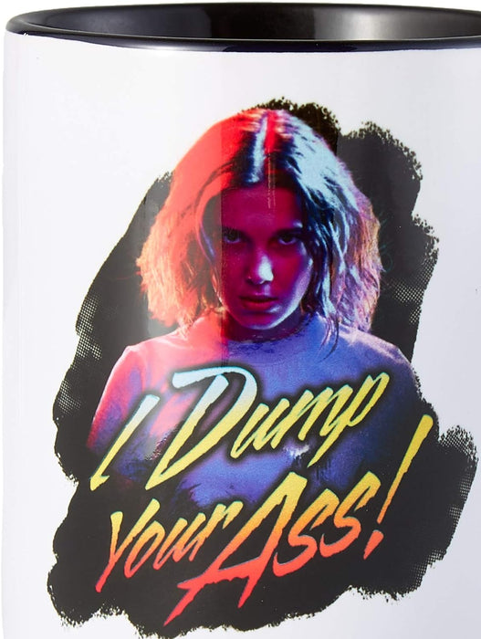 Pyramid International Stranger Things Black Ceramic Mug with I Dump Your Ass Retro Illustration in Presentation Box - Official Merchandise