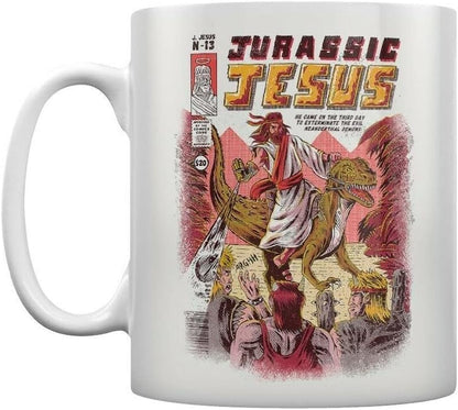 Ilustrata Jurassic Jesus Coffee Tea and Coffee Mug White