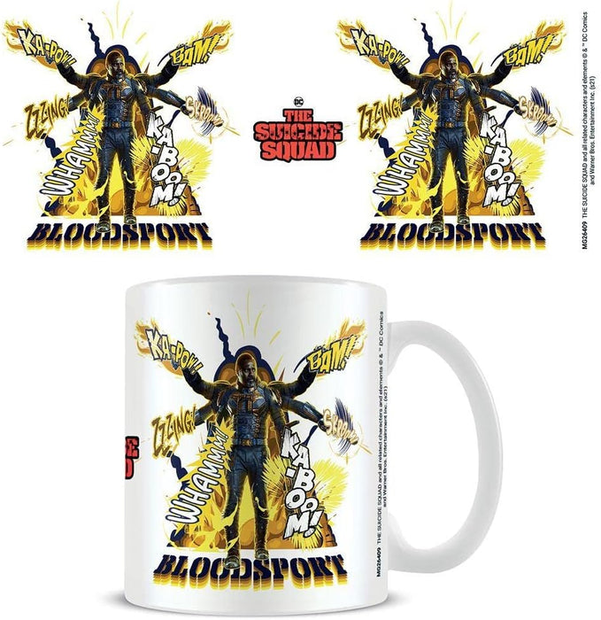 Suicide Squad Bam Bloodsport Mug, White/Yellow/Navy