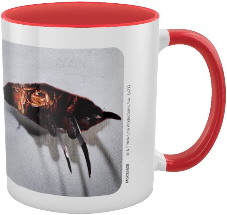 Nightmare On Elm Street Ripped Mug, Red/Grey, One Size