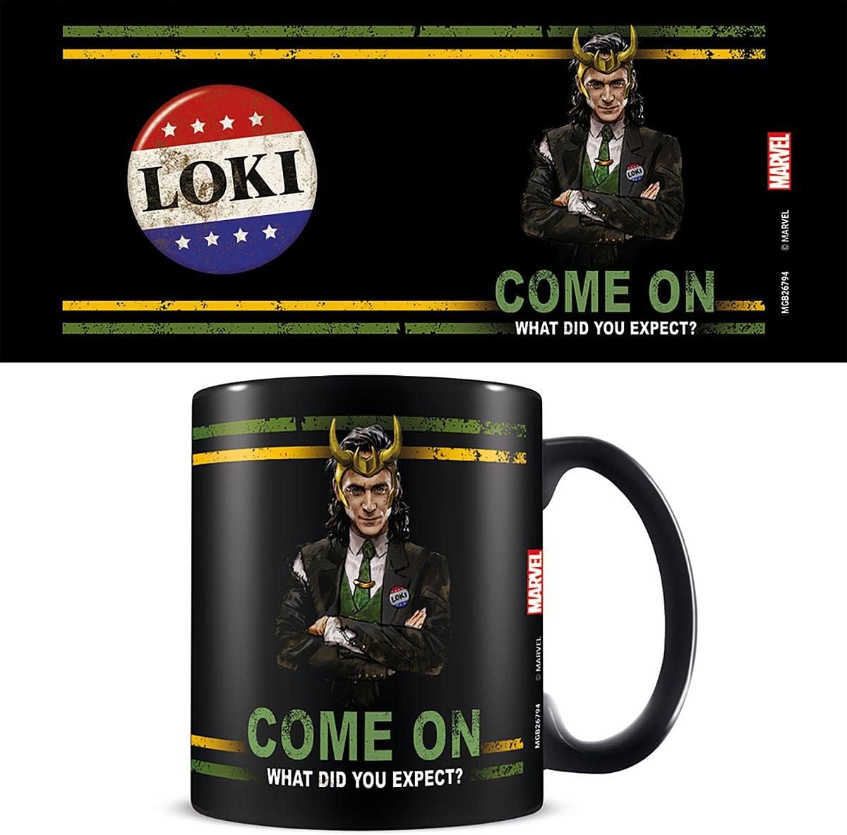 Pyramid International Loki MGB26794 - Taza de cerámica (diseño de What Did You Expect de 11 onzas
