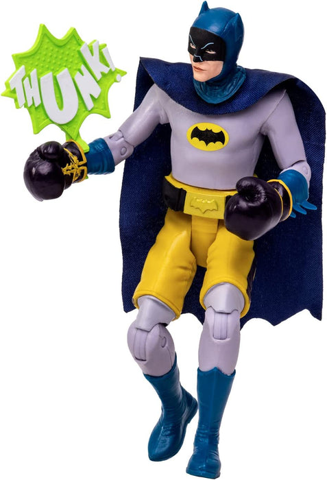 McFarlane Toys, DC Multiverse, 5-inch DC Retro Batman Boxing Action Figure with Action Word Bubbles, Collectible DC Retro 1960's TV Figure – Ages 12+