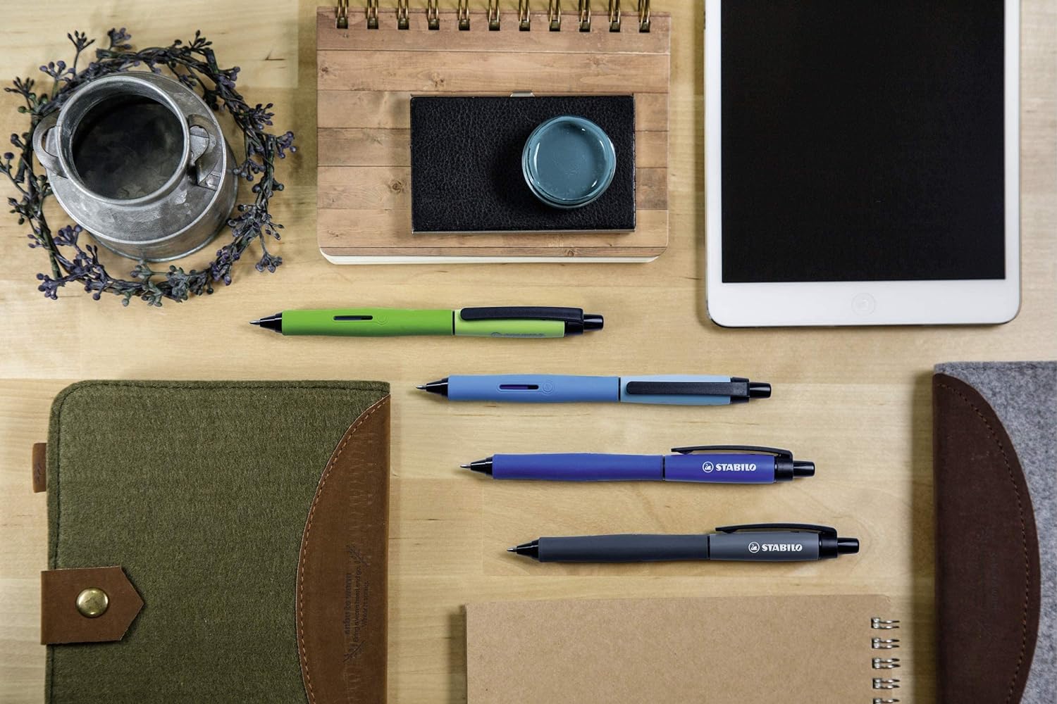 Retractable Rollerball Pen - STABILO PALETTE - Pack of 10