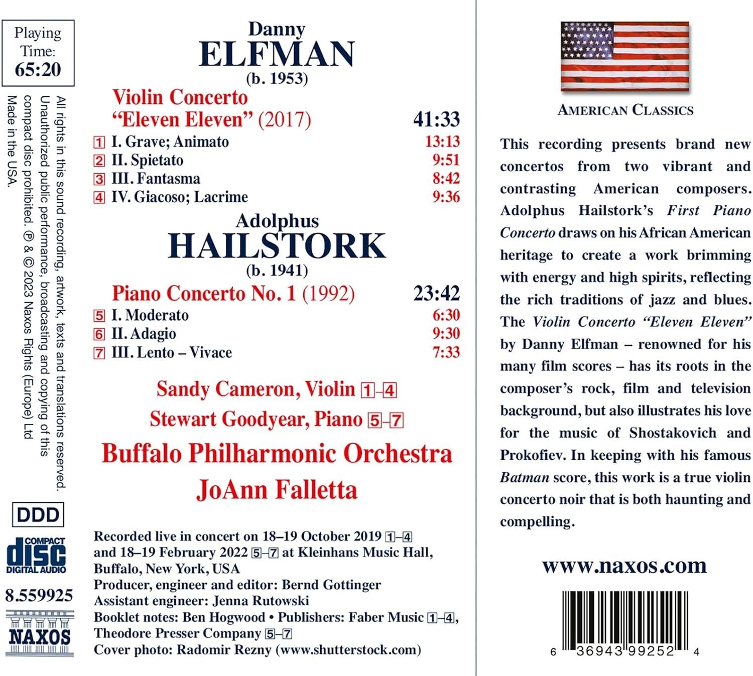 Danny Elfman: Violin Concerto, 'Eleven Eleven'/...