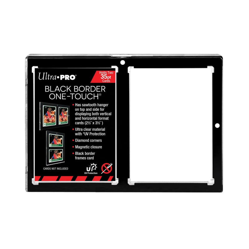 Ultra Pro 35PT 2-Card Black Border UV ONE-TOUCH Magnetic Holder