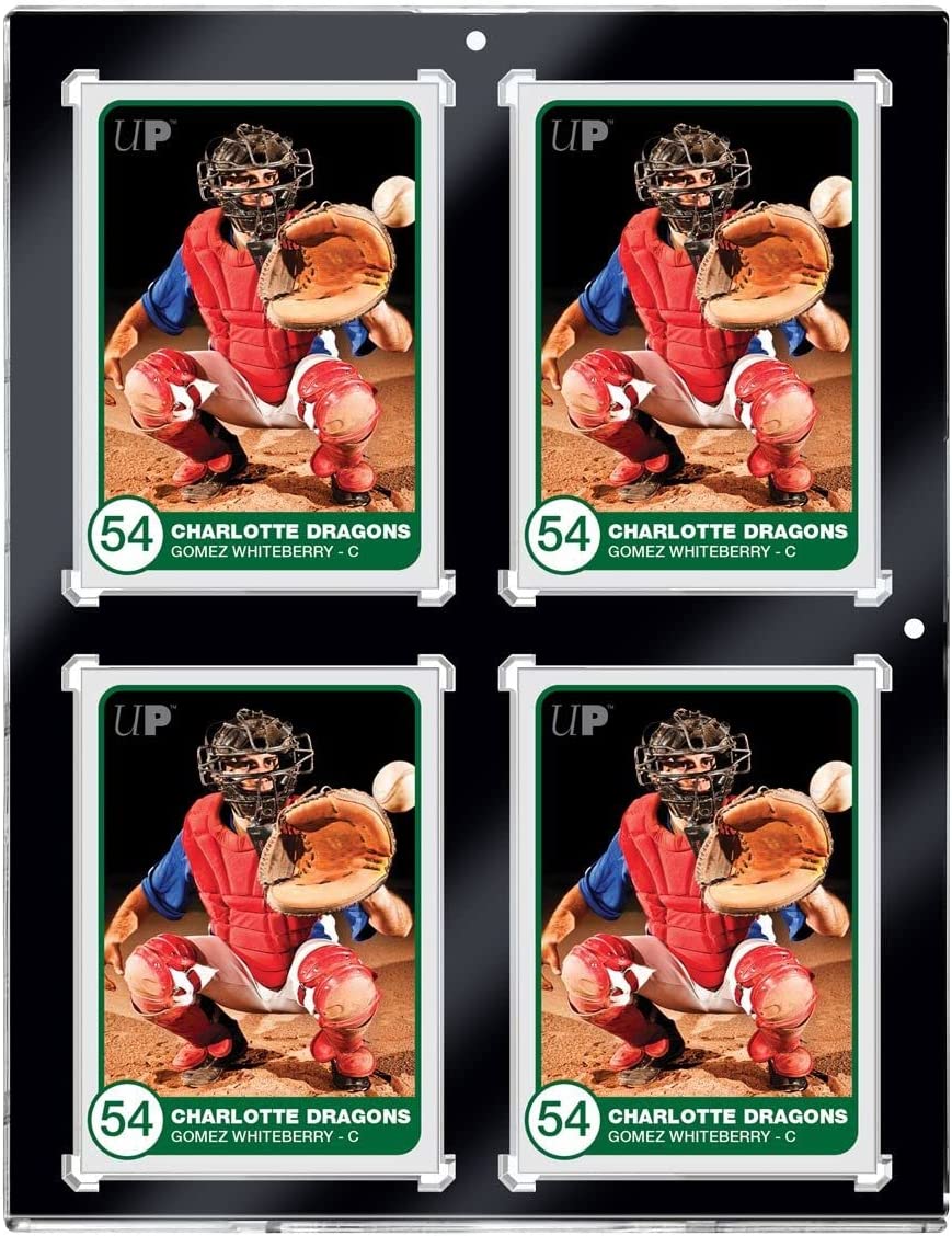 Ultra Pro 130PT 4-Card Black Border UV ONE-TOUCH Magnetic Holder
