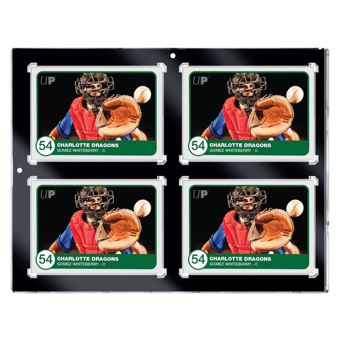 Ultra Pro 130PT 4-Card Black Border UV ONE-TOUCH Magnetic Holder