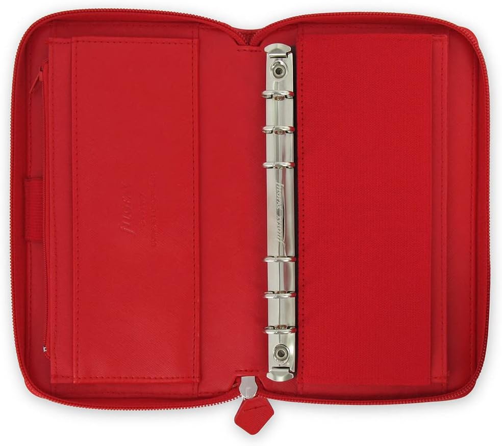 Filofax Compact Saffiano Zip Poppy Organiser