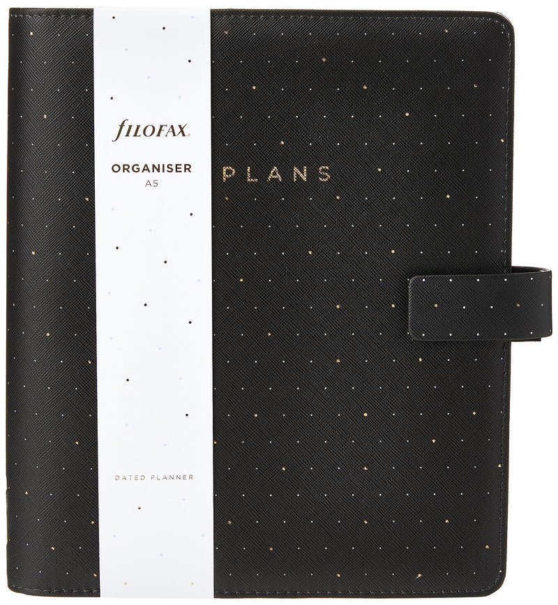 Filofax A5 Moonlight Organiser - black