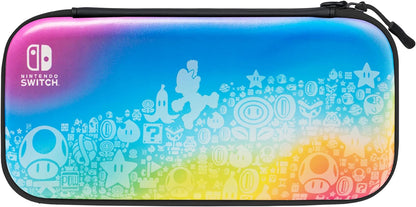 PDP Gaming Officially Licensed Switch Slim Deluxe Travel Case - STAR SPECTRUM - Semi-Hardshell - Console Stand - Protective PU Leather - Holds 14 Games - Works with Switch OLED & Lite Star spectrum Pi