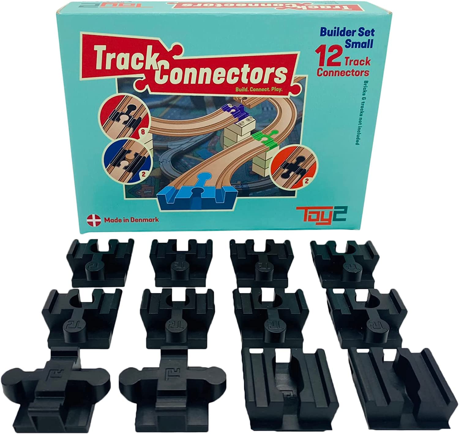 Builder Set Small | 12 Brio Duplo Compatible Adapters | Compatible with all other brands