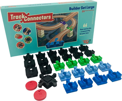 Builder Set Large | 29 Brio Duplo Connectors | Compatible with all brands
