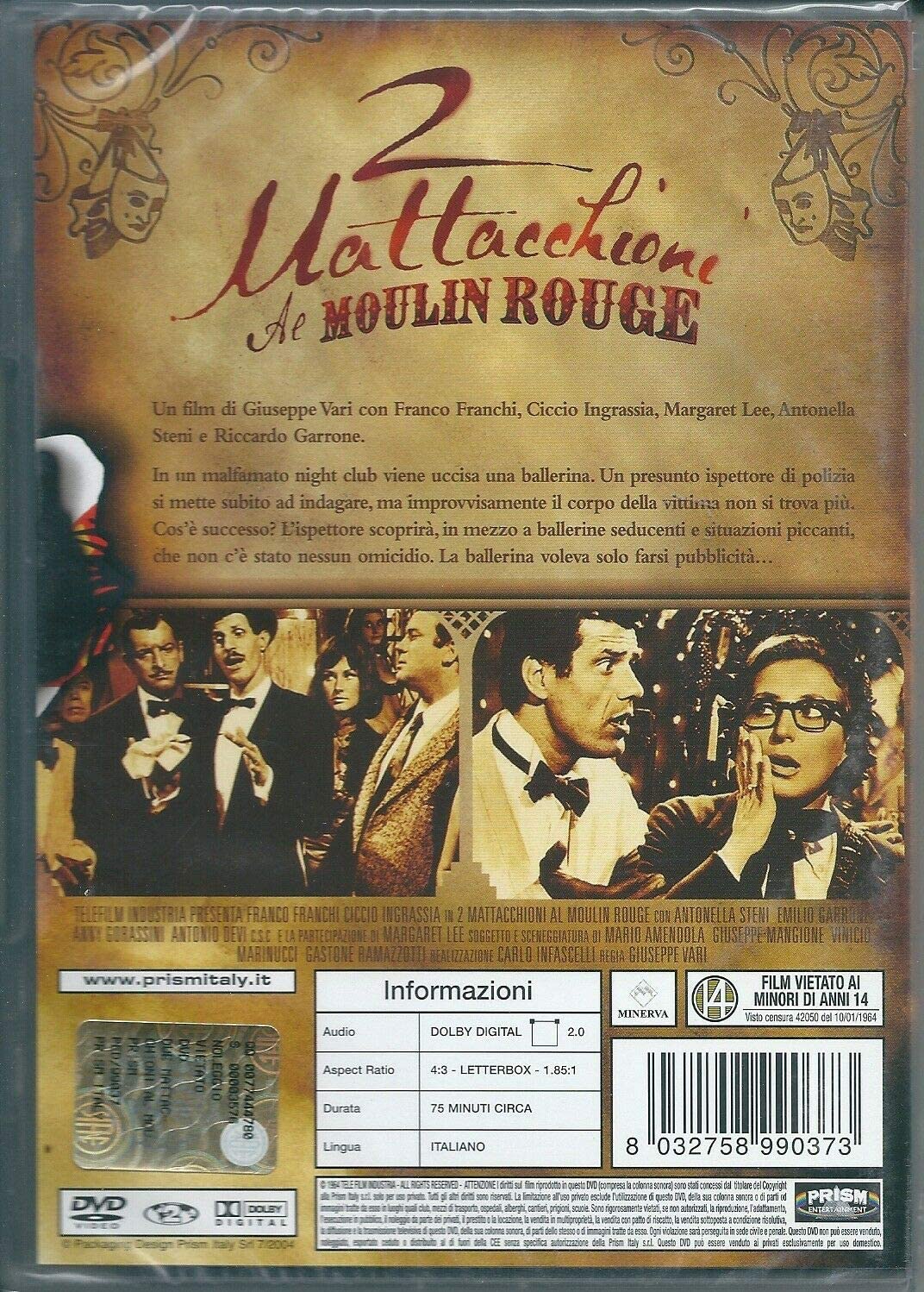 franco e ciccio - 2 mattacchioni al moulin rouge (prism) dvd Italian Import
