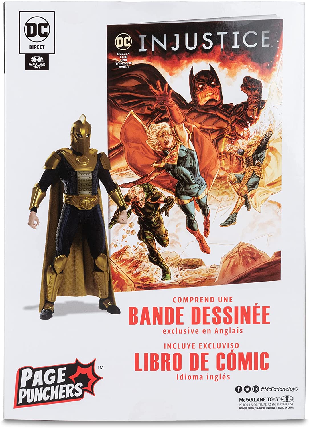 McFarlane Toys, DC Comic 7-inch Dr.Fate Action Figure with 22 Moving Parts, Collectible DC Injustice 2 Video Game Figure with Stand Base, Comic and Unique Collectible Character Card – Ages 12+