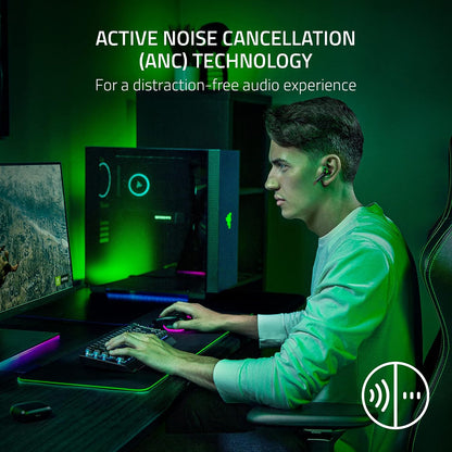 Razer Hammerhead HyperSpeed - Wireless Multi-Platform Gaming Earbuds for Xbox (HyperSpeed Wireless, Active Noise Cancellation, Bluetooth 5.2, Up to 30 Hours of Battery Life) Black Hammerhead HyperSpeed Black