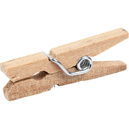Holzklammer L 25 Mm B 3 Mm 30 Stck. Birke