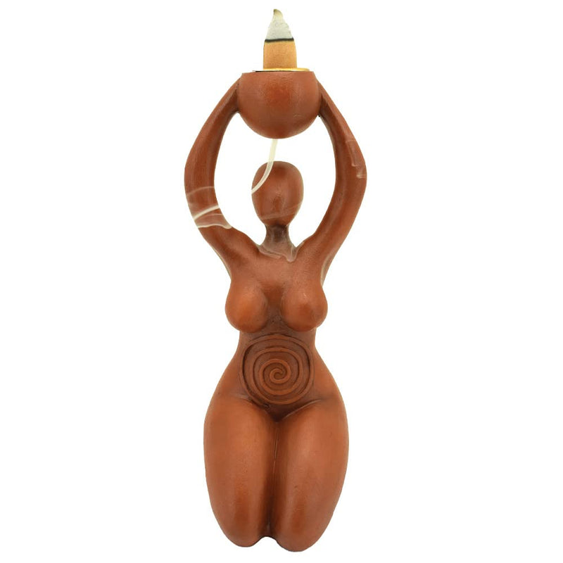 Spiral Goddess Tribute Backflow Incense Burner 18Cm