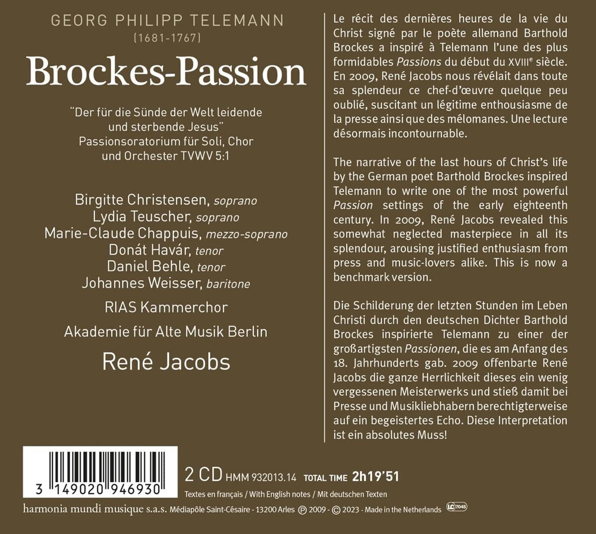 Telemann: Brockes-Passion