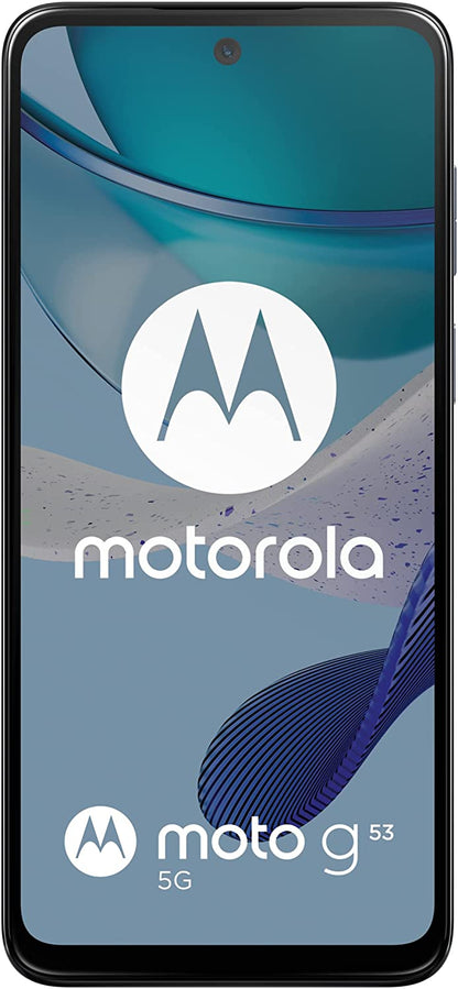 Motorolo moto (g53 5G, 6.5 Inch 120 Hz Display, 50 MP Camera, Dolby Atmos Stereo Speakers, 5000 mAh Battery,TurboPower Charging, 5G, Snapdragon 480+ Processor, 4/128 GB, Dual SIM), Arctic Silver