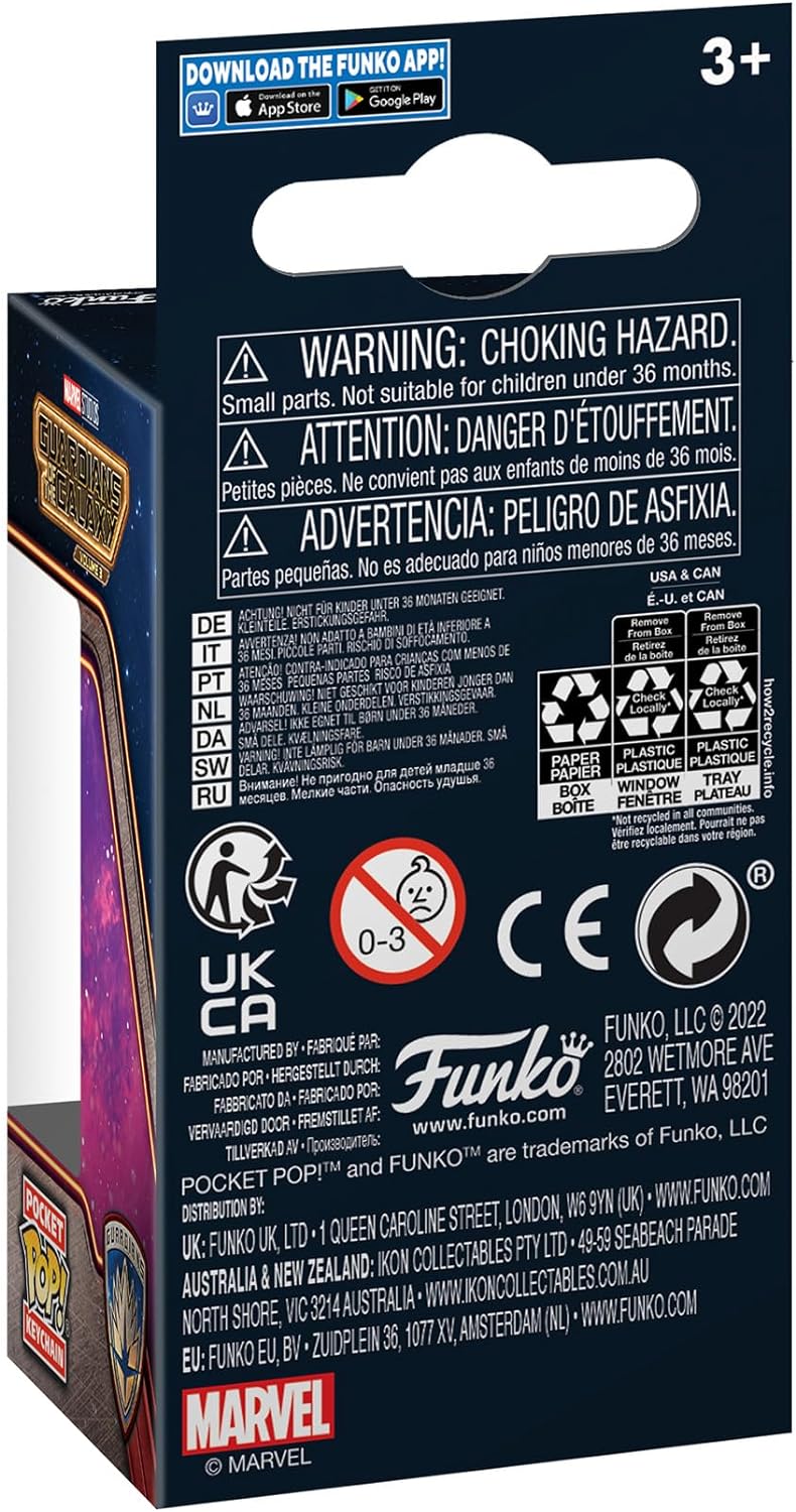Funko POP! Keychain: Marvel - Guardians Of the Galaxy 3 - Rocket Raccoon Novelty Keyring - Collectable Mini Figure - Stocking Filler - Gift Idea - Official Merchandise - Movies Fans - Backpack Decor
