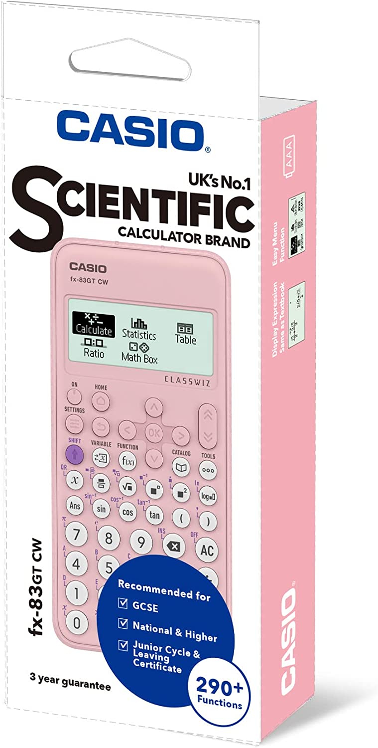 New Casio FX-83GTCW Pink Scientific Calculator