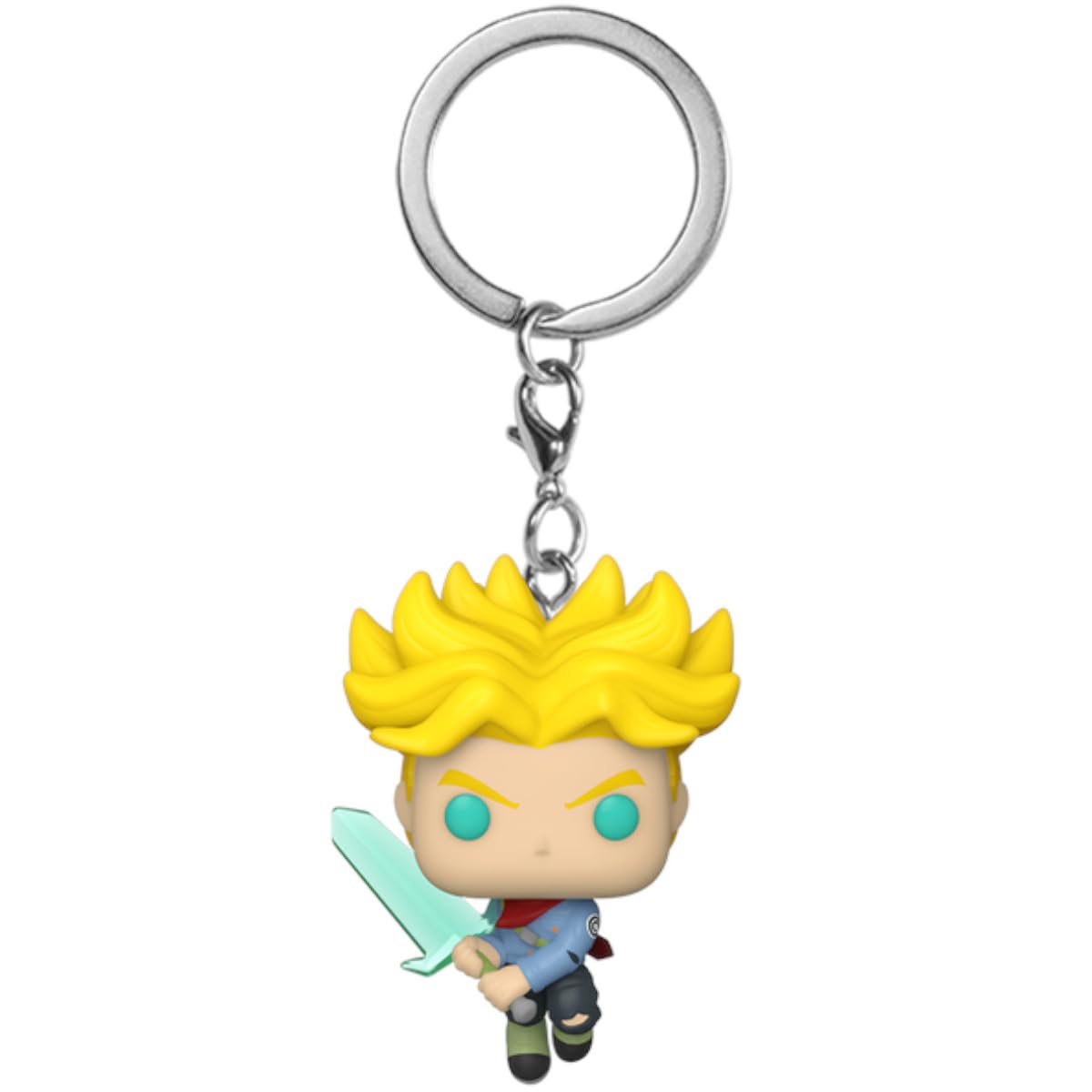 Funko Pop! Keychain: DBS - Super Saiyan Trunks With Sword - Dragon Ball Super Novelty Keyring - Collectable Mini Figure - Stocking Filler - Gift Idea - Official Merchandise - Anime Fans
