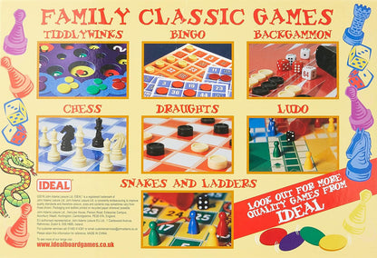 IDEAL | Snakes and Ladders: traditional board game | Classic Board Games | For 2-4 Players | Ages 3+, Nylon/a