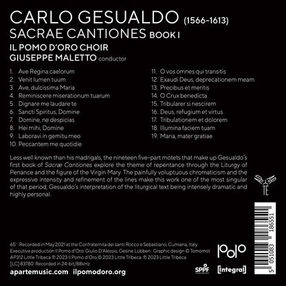 Gesualdo: Sacræ Cantiones (Liber Primus)