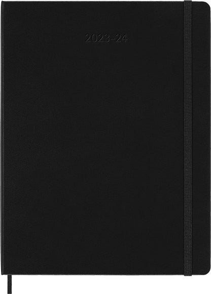 Moleskine Weekly Planner 2023-2024, 18-Month Agenda, Academic Diary, Weekly Diary with Hard Cover, Extra Large 19 x 25 cm Format, Colour Black Black Extra Large 19x25 Hard Cover - Weekly
