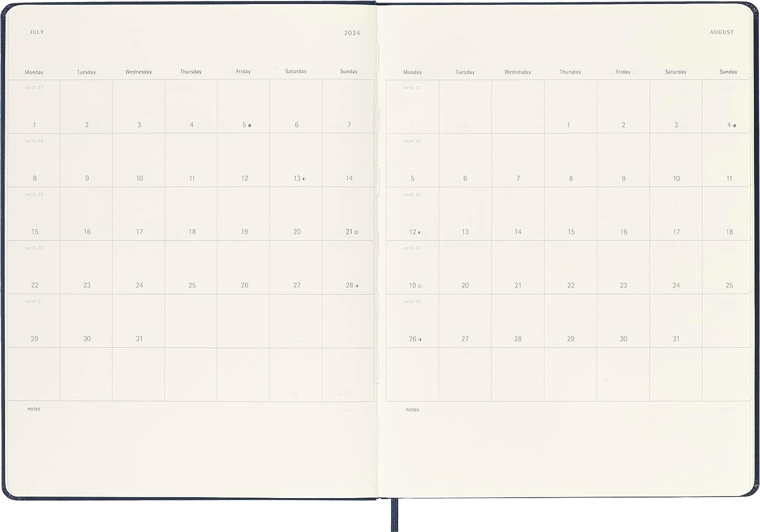 Moleskine Weekly Planner 2023-2024, 18-Month Agenda, Academic Diary, Weekly Diary with Hard Cover, Extra Large 19 x 25 cm Format, Colour Black Black Extra Large 19x25 Hard Cover - Weekly
