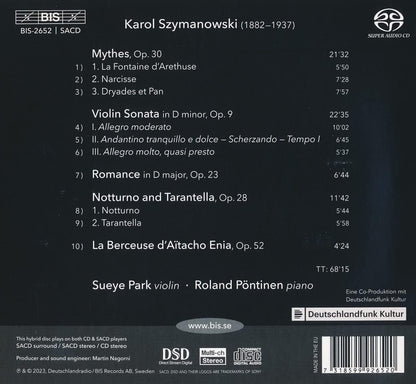 Szymanowski: Mythes: Music for Violin & Piano