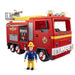 FIREMAN SAM Electronic Spray and Play Jupiter fire engine, free-wheeling with lights, sounds, water cannon, with figure playset., Red, 35.5 x 15 x 20.5 centimeters