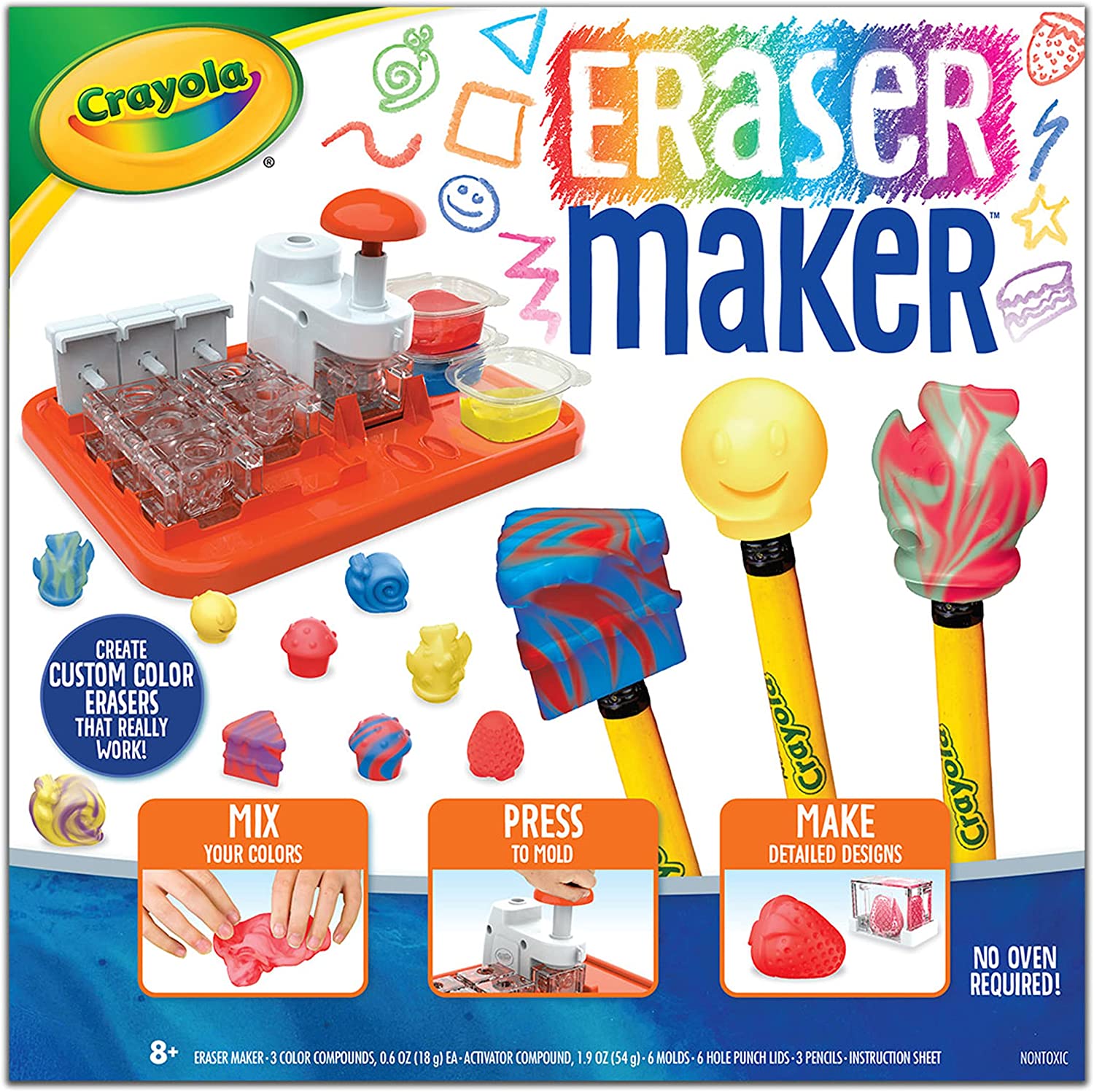 Crayola Eraser Maker, DIY Craft Kit, Gift for Kids, 8, 9, 10, 11