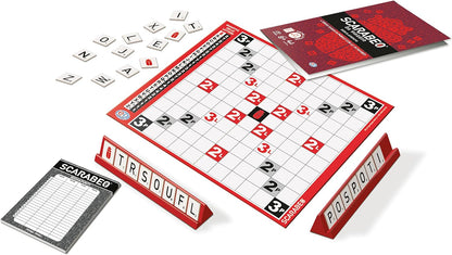 Publisher Games, SCARABEO, 2-player Beetle, boxed word game, board game for the whole family, from 8 years old, 2-player board game - For family challenges 2 version with international letters