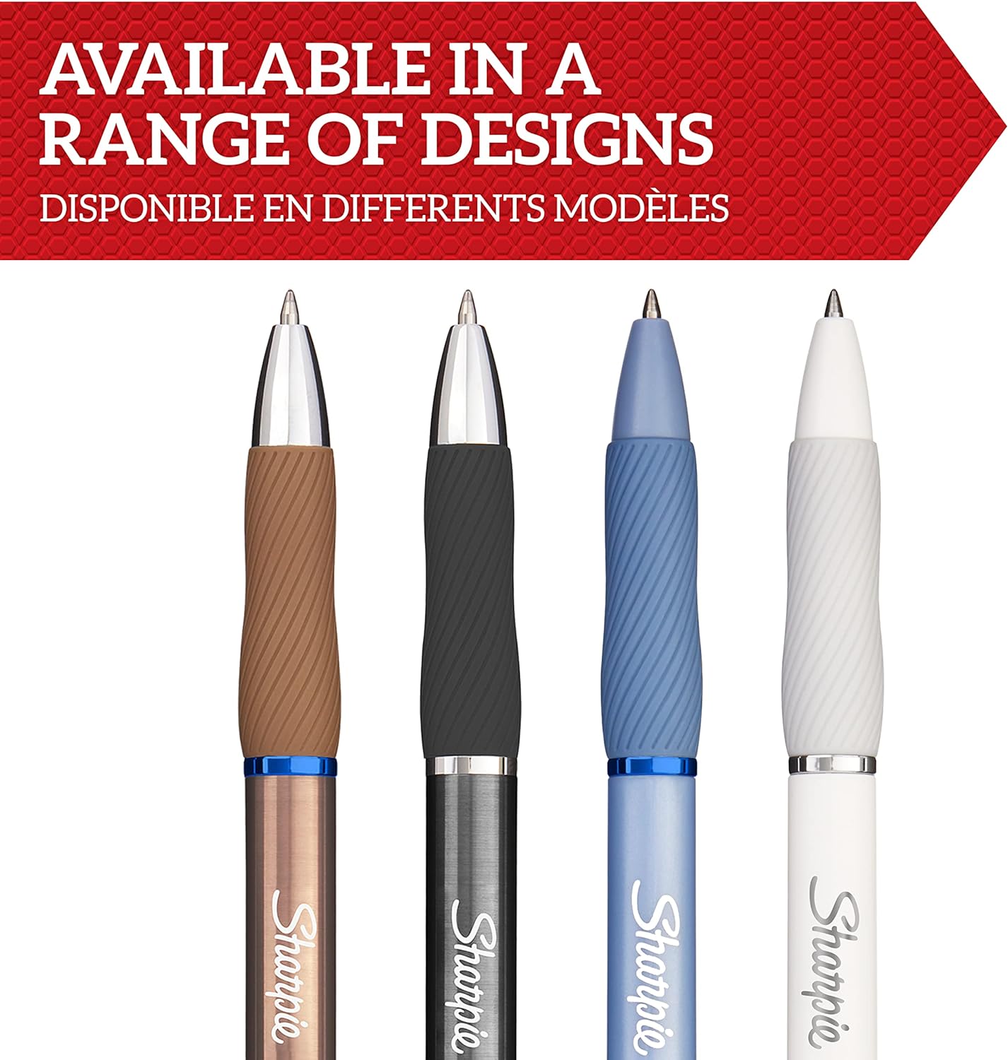Sharpie S-Gel | Gel Pens | Medium Point (0.7mm) | Frost Blue & White Pearl Barrels | Blue Ink | 12 Count Frost Blue & White Pearl Barrels Blue