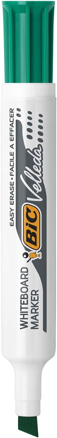 BIC VELLEDA Whiteboard Chisel 1791Marker 3.5-5.5mm Green (Box 12