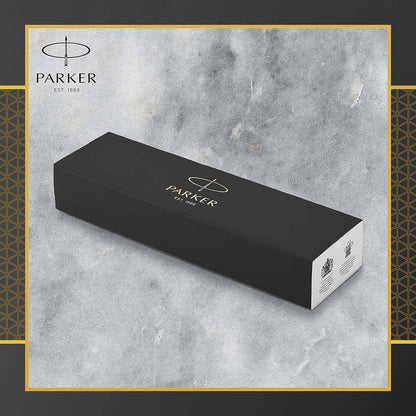 Parker IM Ballpoint Pen | Premium Black | Medium Point Blue Ink | Gift Box Premium Black Golden Trim Ballpoint