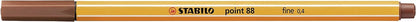 Fineliner - STABILO point 88 - Pack of 10 - Sanguine